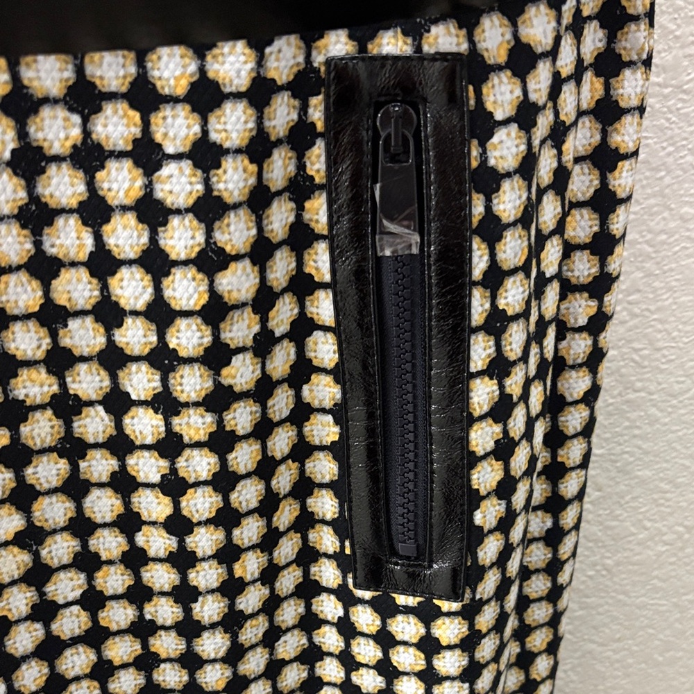 Vintage Carlisle Black and yellow Patterned Midi Dress - Picture 3 of 8
